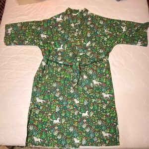 Print fresh unicorn garden robe s/m